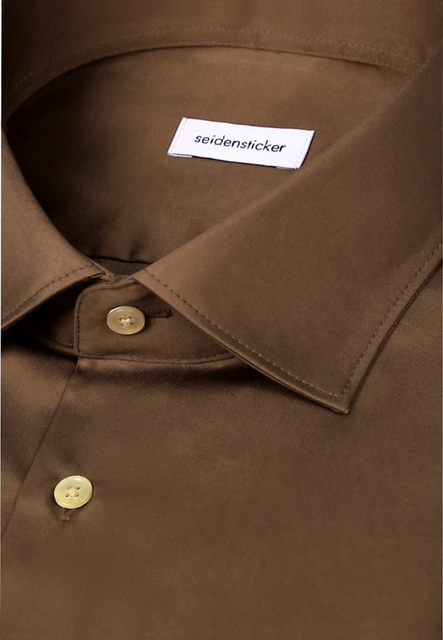 Slim Business shirt Uni in Braun |  Seidensticker Onlineshop