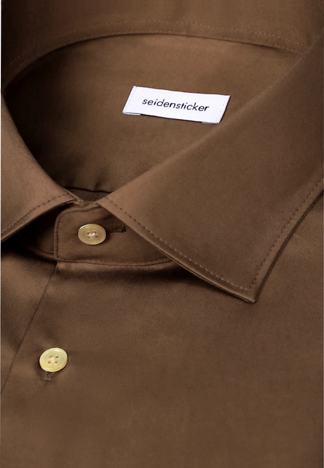 Slim Business shirt Uni in Braun | Seidensticker online shop