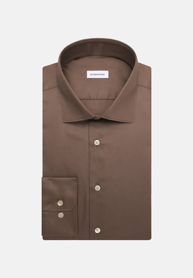 Slim Business shirt Uni in Braun |  Seidensticker Onlineshop