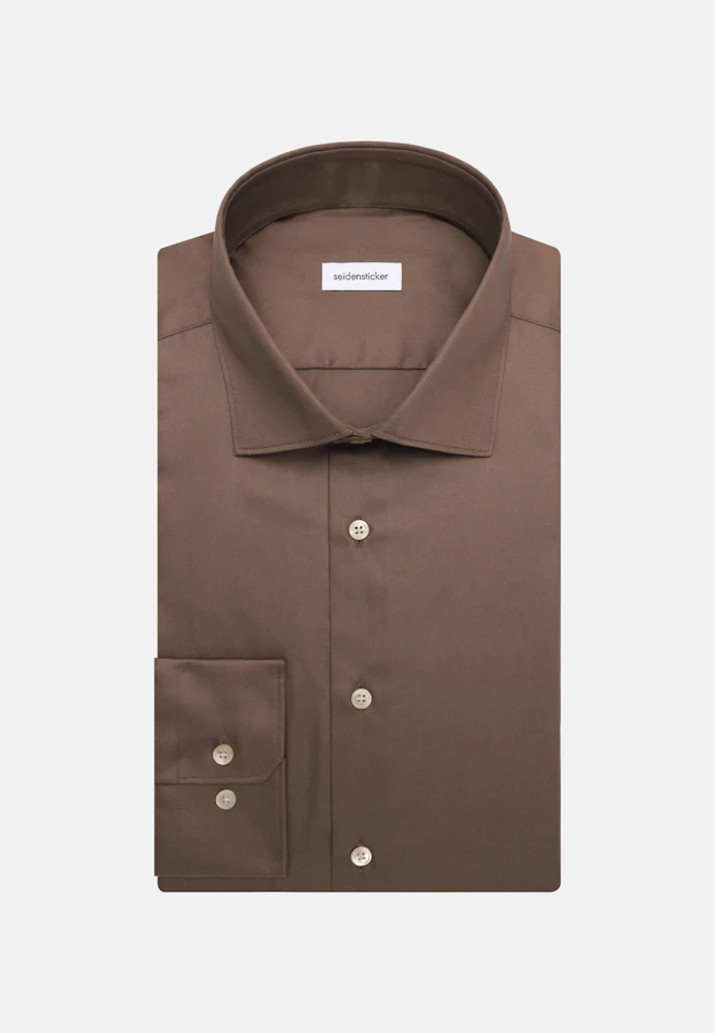 Slim Business Hemd Uni in Braun | Seidensticker Onlineshop