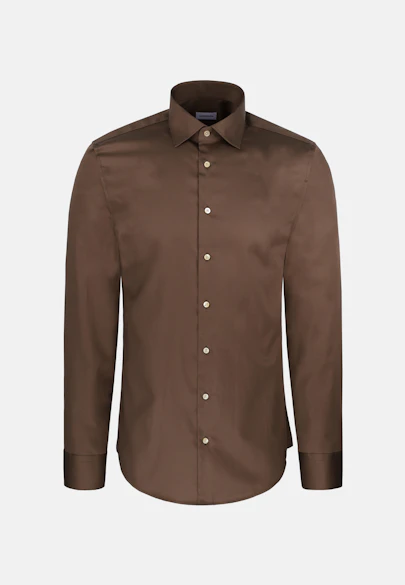 Slim Chemise d'affaires Uni in Marron | Seidensticker Onlineshop