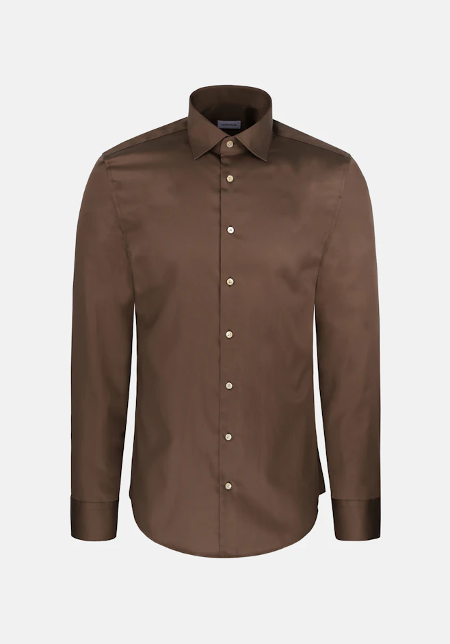 Slim Business Hemd Uni in Braun | Seidensticker Onlineshop