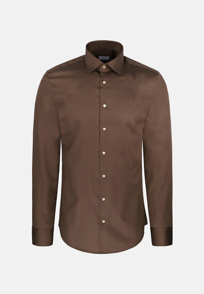 Slim Business shirt Uni in Braun | Seidensticker online shop