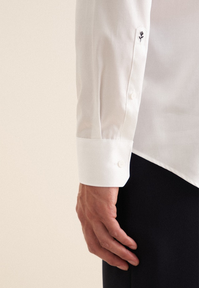 Chemise Business Slim Satin Col Kent in Blanc |  Seidensticker Onlineshop