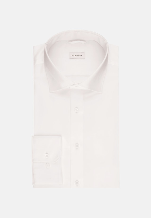 Chemise Business Slim Satin Col Kent in Blanc |  Seidensticker Onlineshop