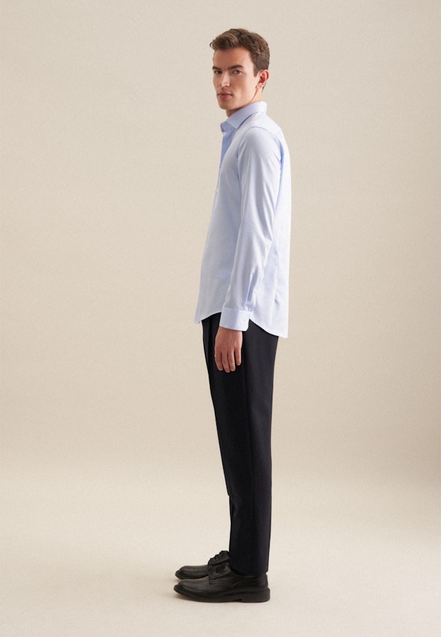 Easy-iron Satin Business Shirt in Slim with Kent-Collar in Light Blue |  Seidensticker Onlineshop