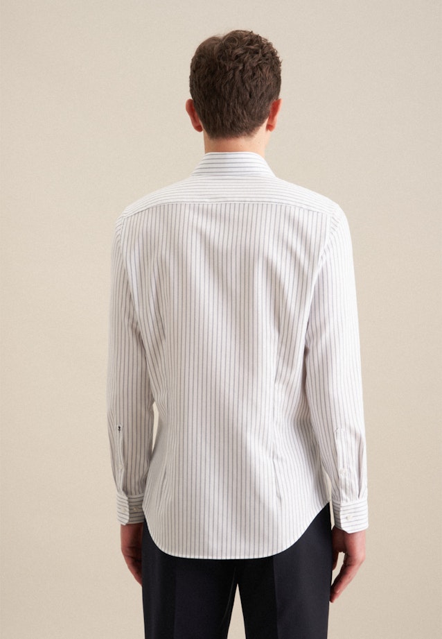 Non-iron Structure Business Shirt in Slim with Kent-Collar in Medium Blue |  Seidensticker Onlineshop