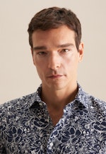 Shaped Business shirt Floral in Dark Blue |  Seidensticker Onlineshop