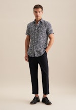 Shaped Business shirt Floral in Dark Blue |  Seidensticker Onlineshop