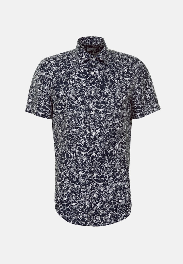 Shaped Business shirt Floral in Dark Blue |  Seidensticker Onlineshop