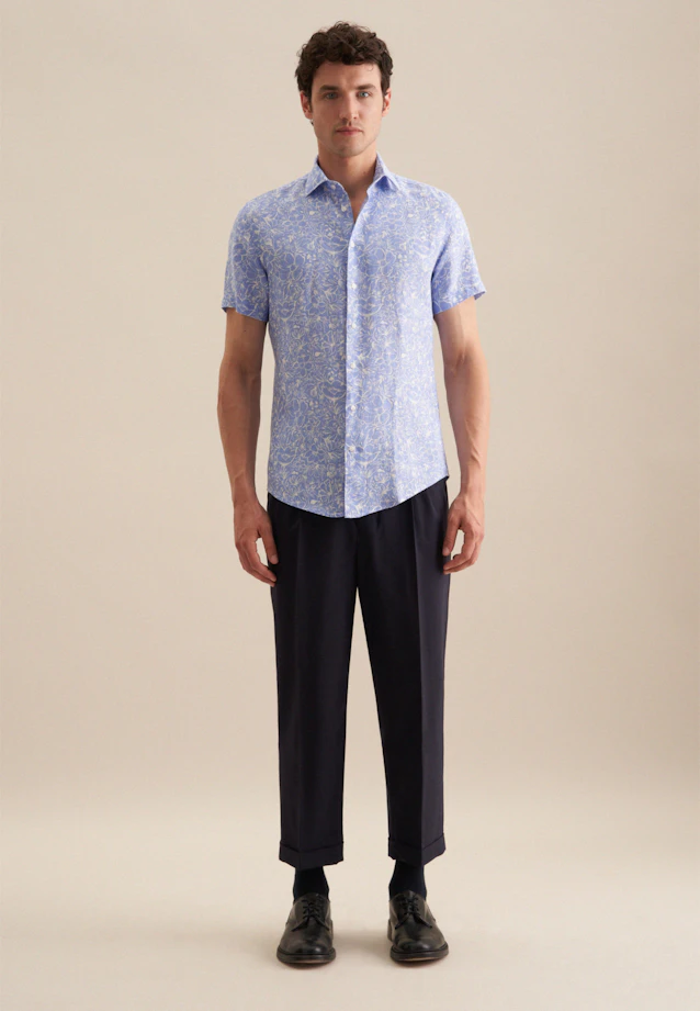 Shaped Chemise d'affaires Floral in Bleu Clair |  Seidensticker Onlineshop