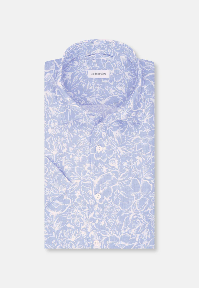 Shaped Business Hemd Floral in Hellblau | Seidensticker Onlineshop