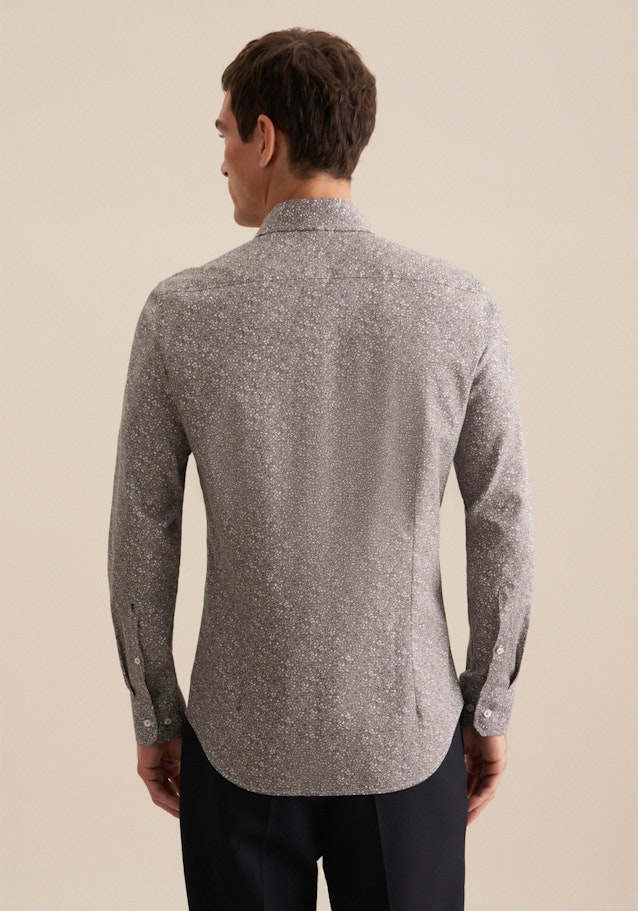Twill Business Hemd in Shaped mit Kentkragen in Braun | Seidensticker Onlineshop