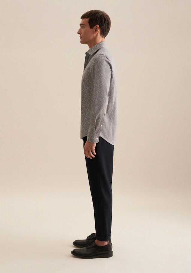 Twill Business Hemd in Shaped mit Kentkragen in Braun | Seidensticker Onlineshop