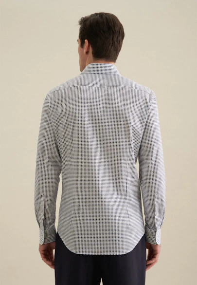 Slim Chemise Performance Imprimé in Bleu Clair |  Seidensticker Onlineshop