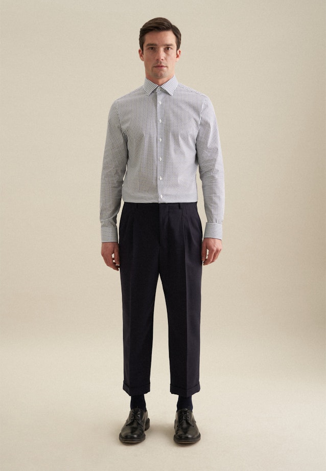 Slim Performance-Hemd Druck in Hellblau |  Seidensticker Onlineshop