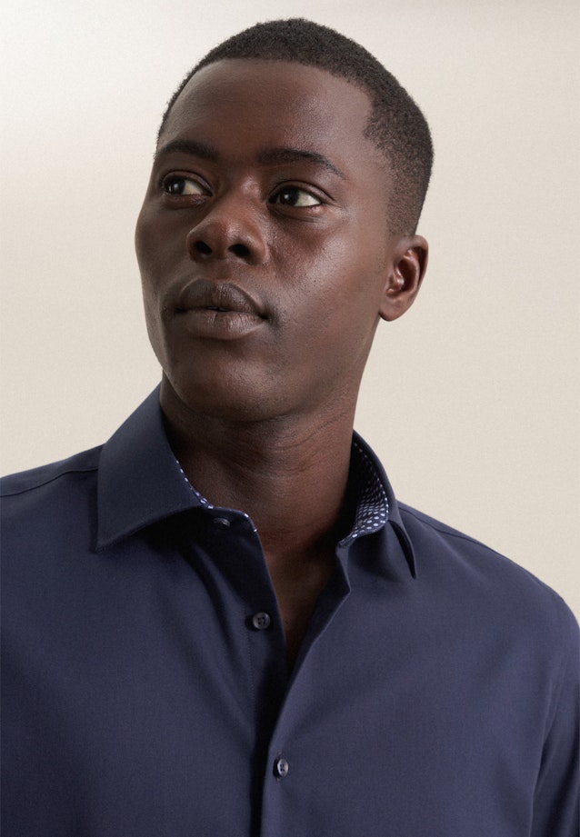 Slim Business Hemd Uni in Dunkelblau |  Seidensticker Onlineshop