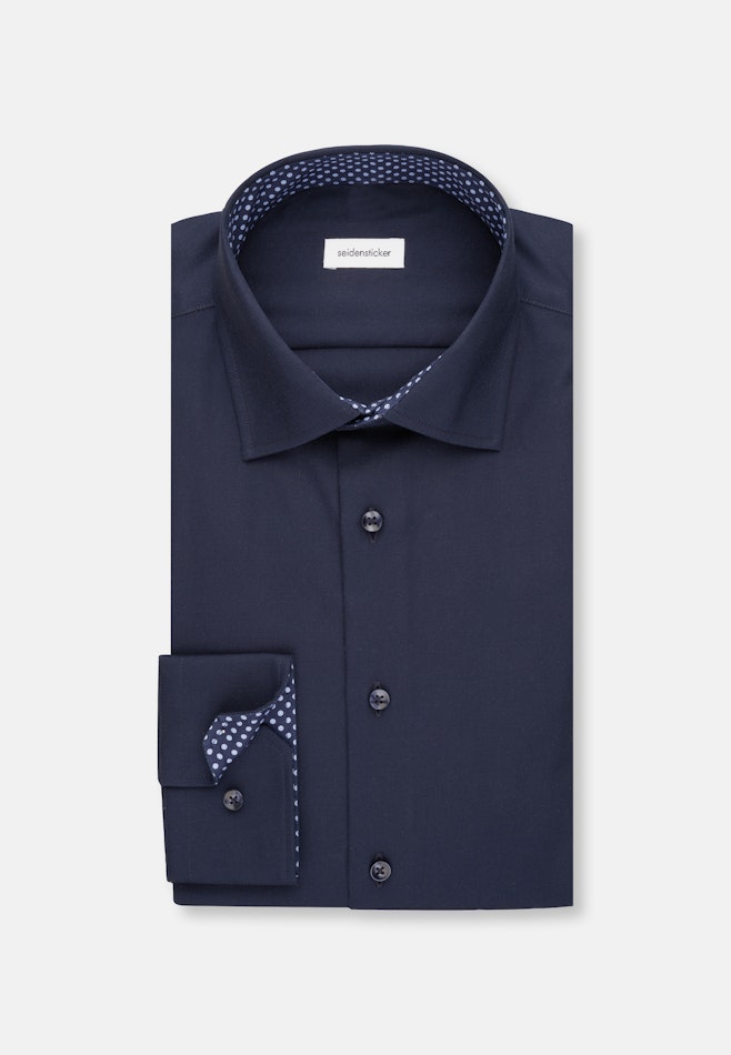 Slim Business Hemd Uni in Dunkelblau | Seidensticker Onlineshop