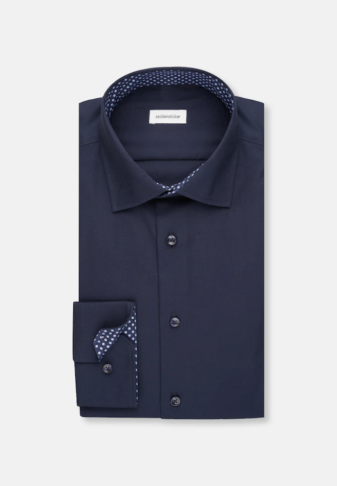 Slim Chemise d'affaires Uni dans Bleu Foncé | Boutique en ligne Seidensticker