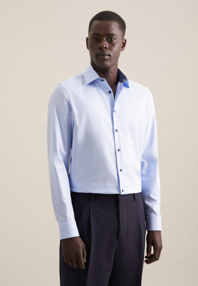 Slim Chemise d'affaires Uni dans Bleu Clair | Boutique en ligne Seidensticker
