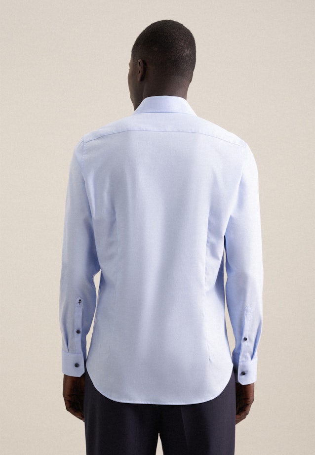 Non-iron Twill Business Shirt in Slim with Kent-Collar in Light Blue |  Seidensticker Onlineshop