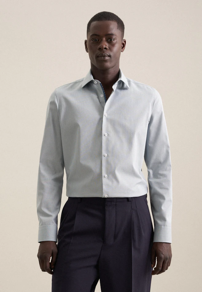 Slim Chemise d'affaires Structure dans Vert | Boutique en ligne Seidensticker