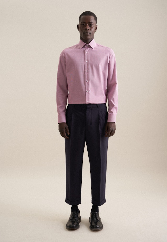 Non-iron Structure Business Shirt in Slim with Kent-Collar in Pink |  Seidensticker Onlineshop