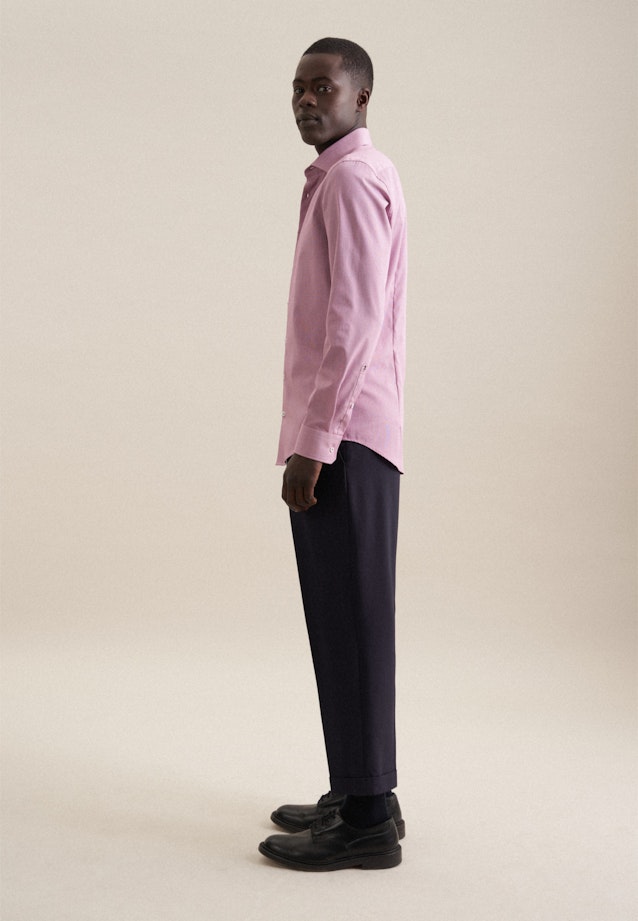 Non-iron Structure Business Shirt in Slim with Kent-Collar in Pink |  Seidensticker Onlineshop