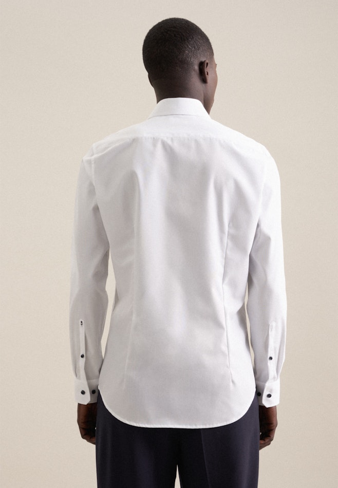 Chemise Business Slim Structuré Col Kent dans Blanc | Boutique en ligne Seidensticker