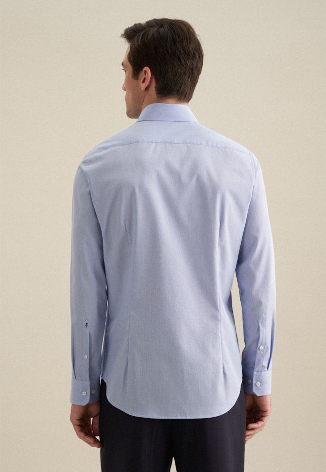 Non-iron Poplin Business Shirt in Slim with Kent-Collar in Light Blue | Seidensticker online shop