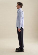 Non-iron Poplin Business Shirt in Slim with Kent-Collar in Light Blue |  Seidensticker Onlineshop