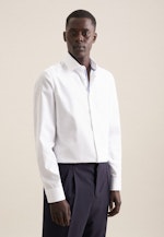 Non-iron Poplin Business Shirt in Slim with Kent-Collar in White |  Seidensticker Onlineshop