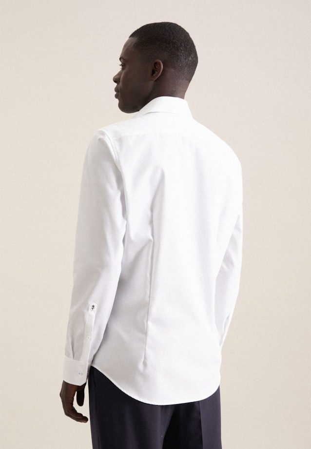 Non-iron Poplin Business Shirt in Slim with Kent-Collar in White |  Seidensticker Onlineshop