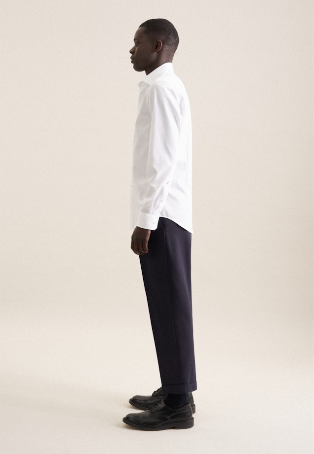 Non-iron Poplin Business Shirt in Slim with Kent-Collar in White |  Seidensticker Onlineshop