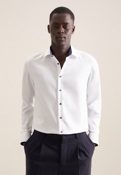 Shaped Business shirt Uni in White |  Seidensticker Onlineshop