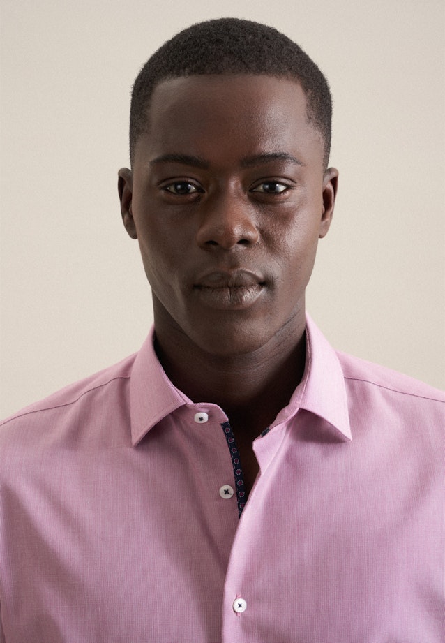 Shaped Business Hemd Struktur in Rosa/Pink |  Seidensticker Onlineshop