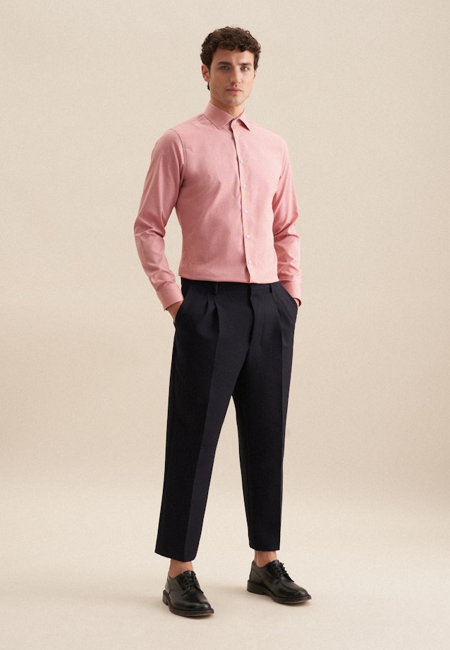 Shaped Business Hemd Struktur in Orange |  Seidensticker Onlineshop