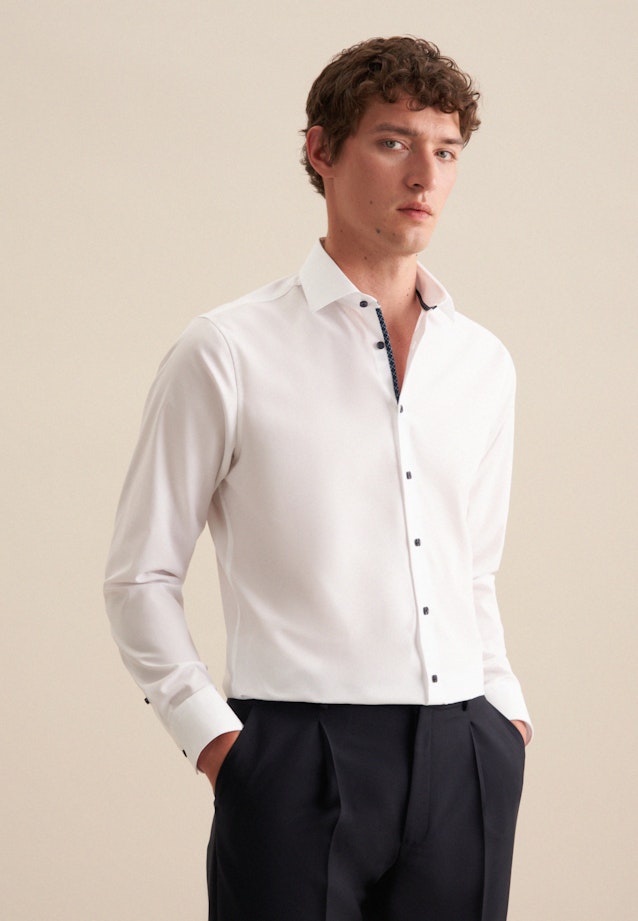Shaped Business shirt Structure in White |  Seidensticker Onlineshop