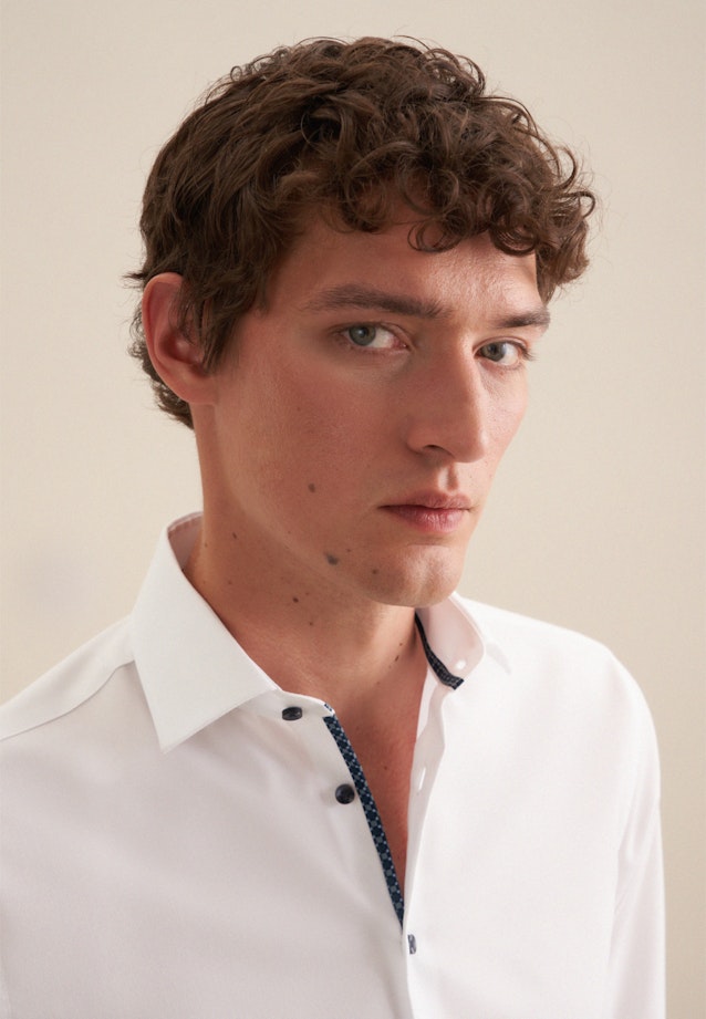 Shaped Business Hemd Struktur in Weiß |  Seidensticker Onlineshop