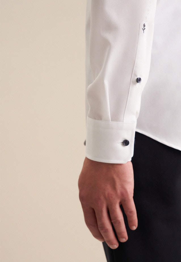 Shaped Business Hemd Struktur in Weiß |  Seidensticker Onlineshop