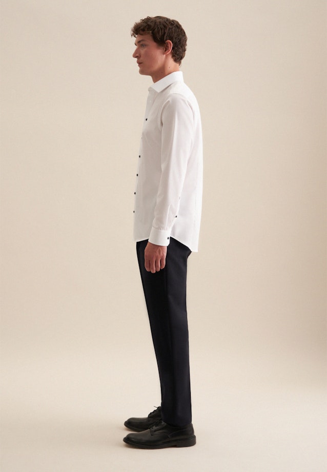 Shaped Business Hemd Struktur in Weiß |  Seidensticker Onlineshop