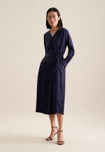 Robe Regular Manche Longue in Bleu Foncé |  Seidensticker Onlineshop