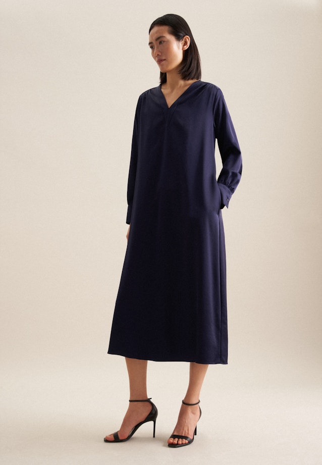 Robe Regular Manche Longue in Bleu Foncé |  Seidensticker Onlineshop