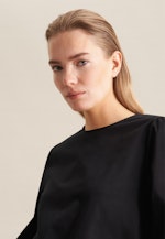 Long sleeve Satin Shirt Blouse in Black |  Seidensticker Onlineshop