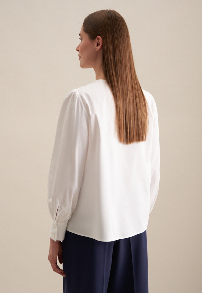 Satin Shirt Blouse in White | Seidensticker online shop