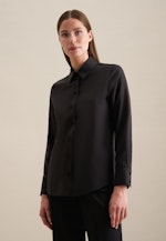 lange Arm Krepp Shirtblouse in Zwart |  Seidensticker Onlineshop