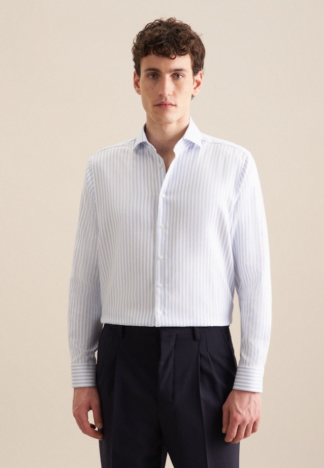 Regular Business Hemd Streifen in Hellblau |  Seidensticker Onlineshop