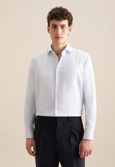 Regular Business shirt Stripe in Light Blue |  Seidensticker Onlineshop