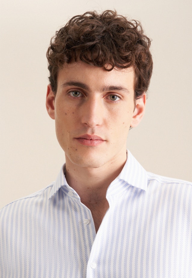 Regular Business Hemd Streifen in Hellblau |  Seidensticker Onlineshop