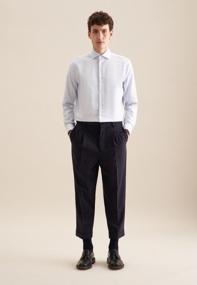 Regular Business Hemd Streifen in Hellblau |  Seidensticker Onlineshop